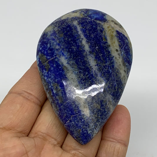 127.8g, 3"x2"x0.9", Natural Lapis Lazuli Palm Stone @Afghanistan, B36719