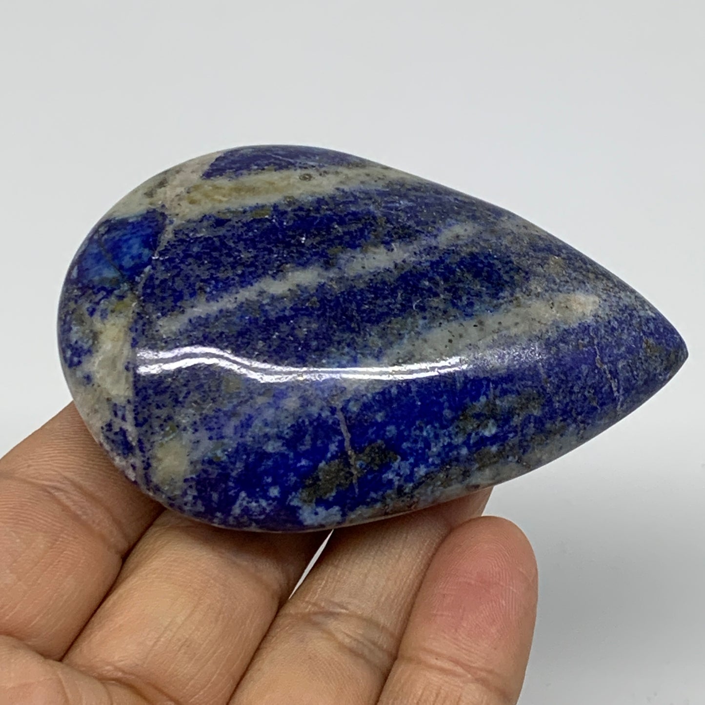 127.8g, 3"x2"x0.9", Natural Lapis Lazuli Palm Stone @Afghanistan, B36719