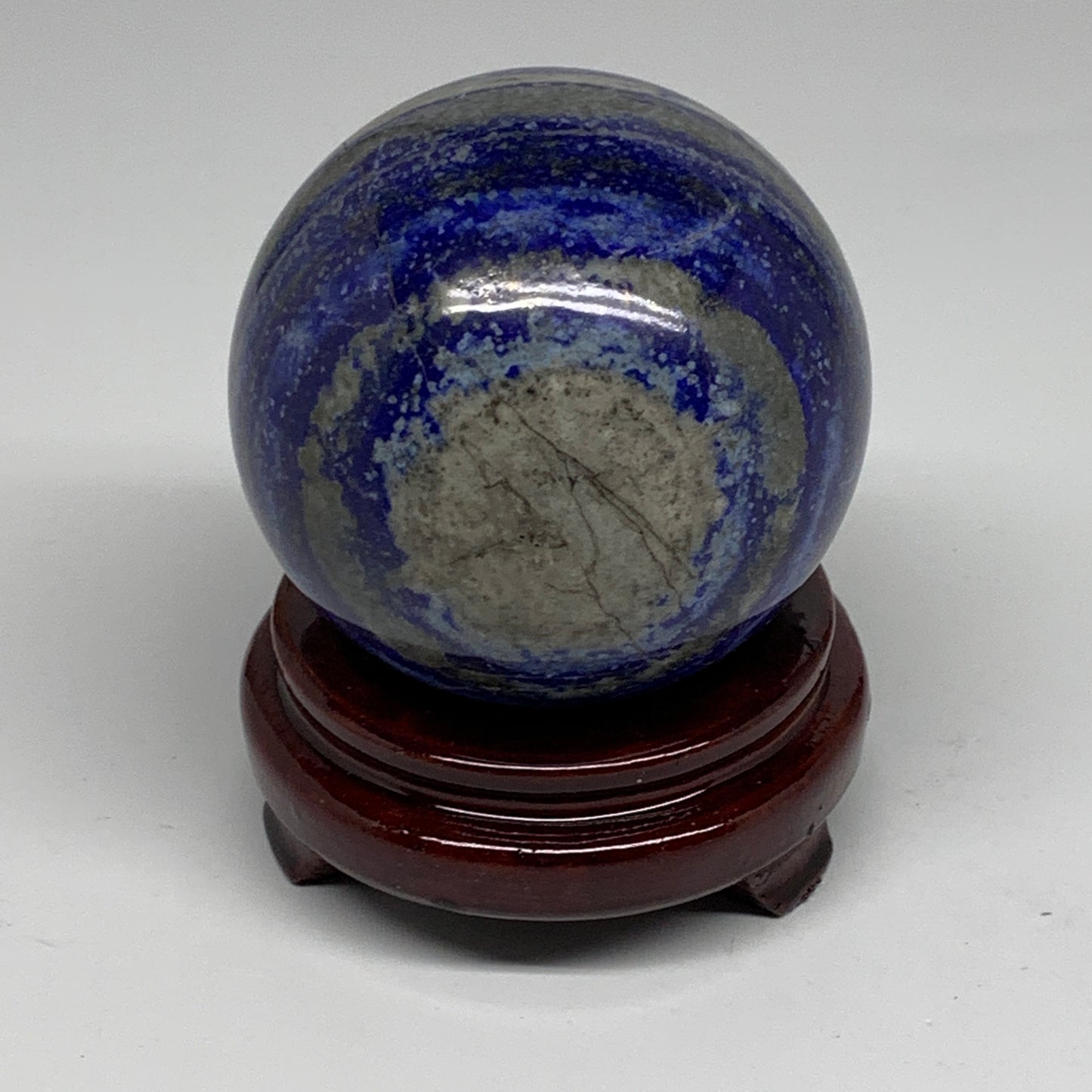 2.36 lbs, 3.5" (87mm), Lapis Lazuli Sphere Ball Gemstone @Afghanistan, B33229