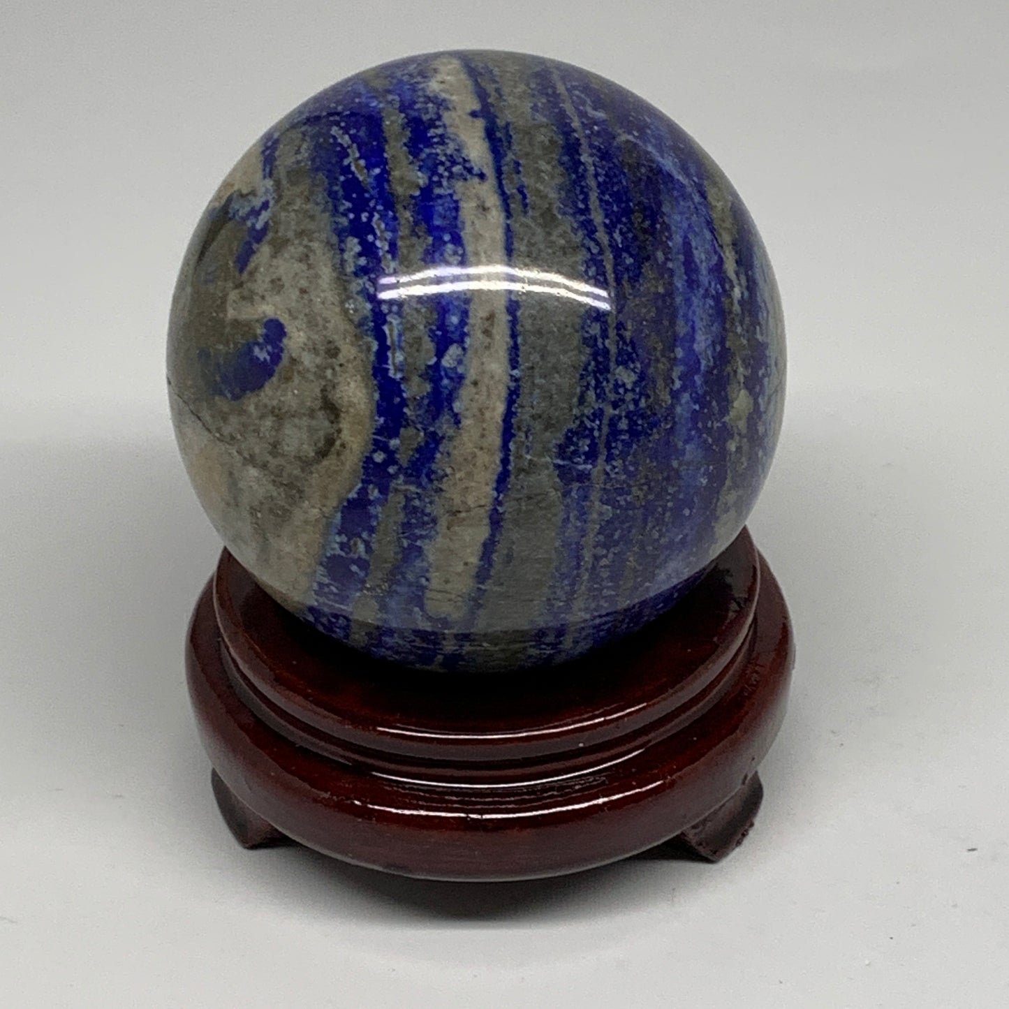2.36 lbs, 3.5" (87mm), Lapis Lazuli Sphere Ball Gemstone @Afghanistan, B33229