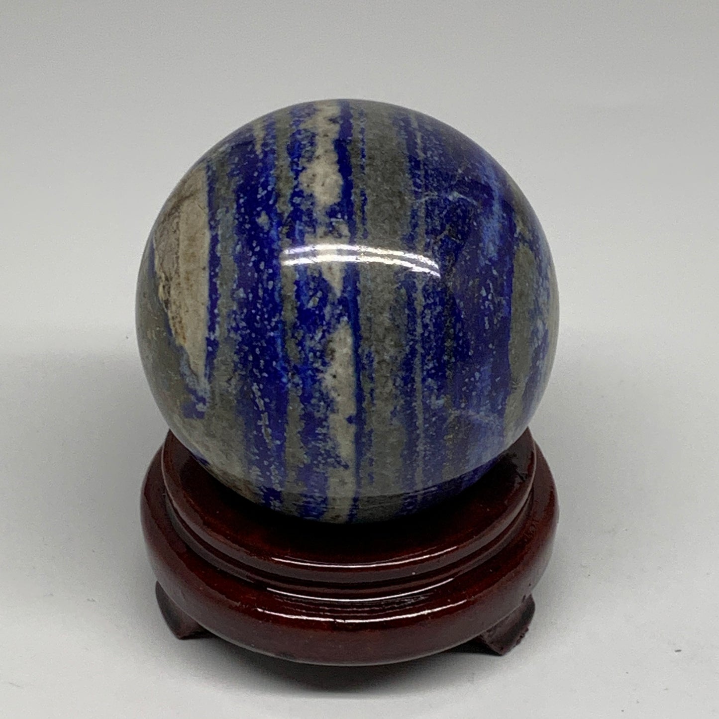 2.36 lbs, 3.5" (87mm), Lapis Lazuli Sphere Ball Gemstone @Afghanistan, B33229
