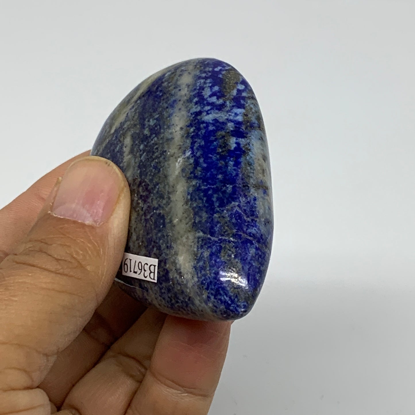 127.8g, 3"x2"x0.9", Natural Lapis Lazuli Palm Stone @Afghanistan, B36719