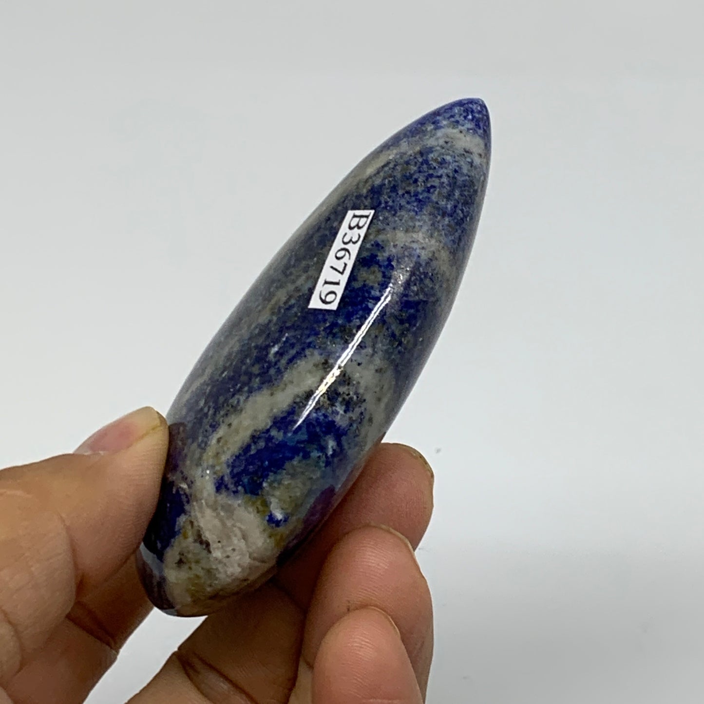 127.8g, 3"x2"x0.9", Natural Lapis Lazuli Palm Stone @Afghanistan, B36719