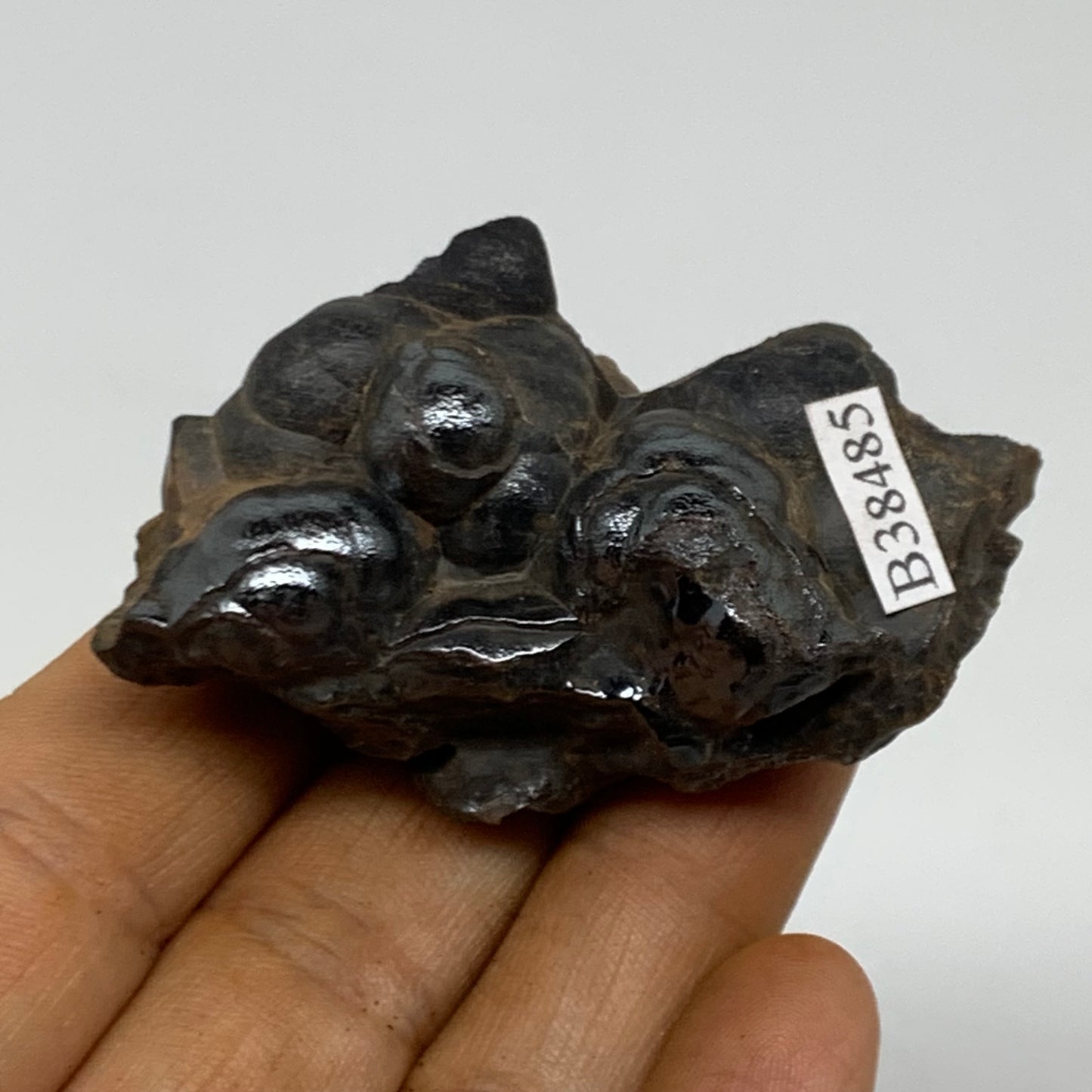 91.7g, 2.3"x1.4"x1.1", Rough Hematite Botryoidal Mineral Crystal, B38485