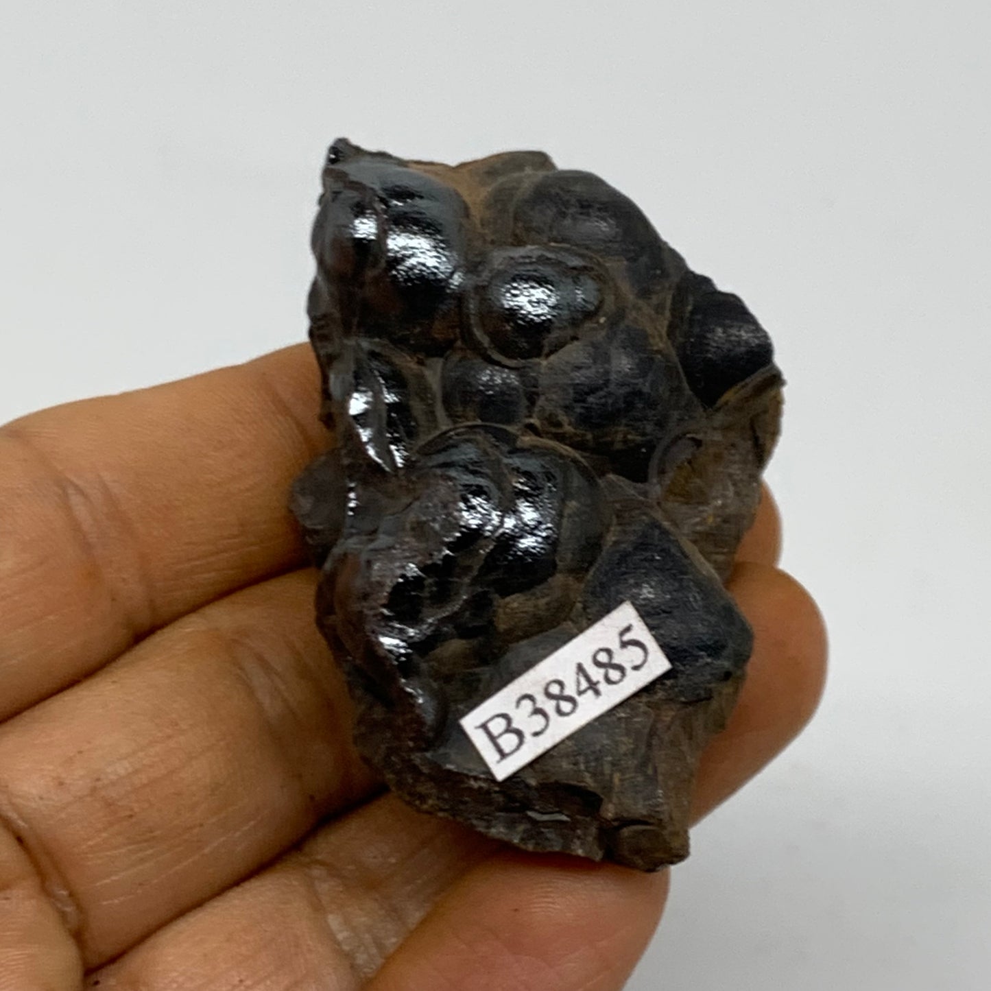 91.7g, 2.3"x1.4"x1.1", Rough Hematite Botryoidal Mineral Crystal, B38485