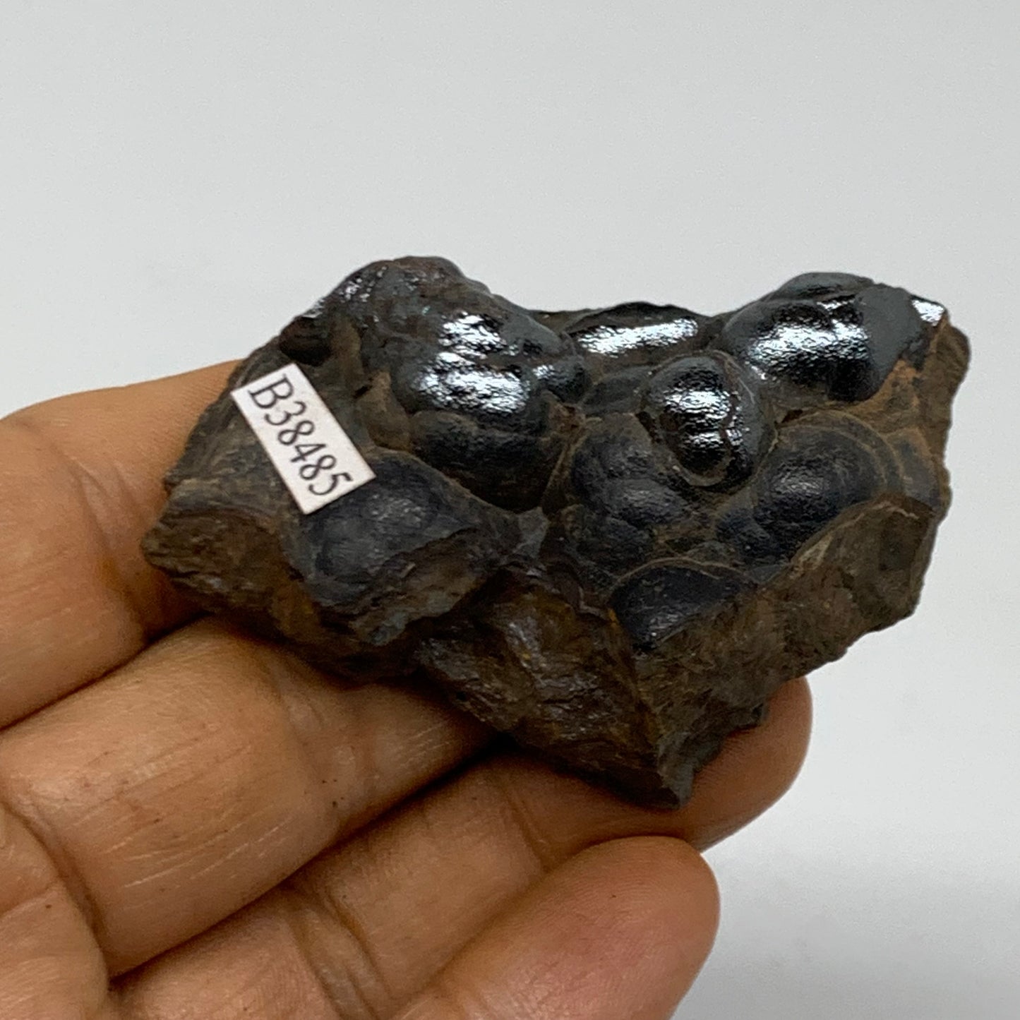 91.7g, 2.3"x1.4"x1.1", Rough Hematite Botryoidal Mineral Crystal, B38485