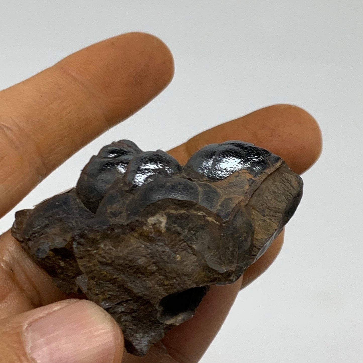 91.7g, 2.3"x1.4"x1.1", Rough Hematite Botryoidal Mineral Crystal, B38485