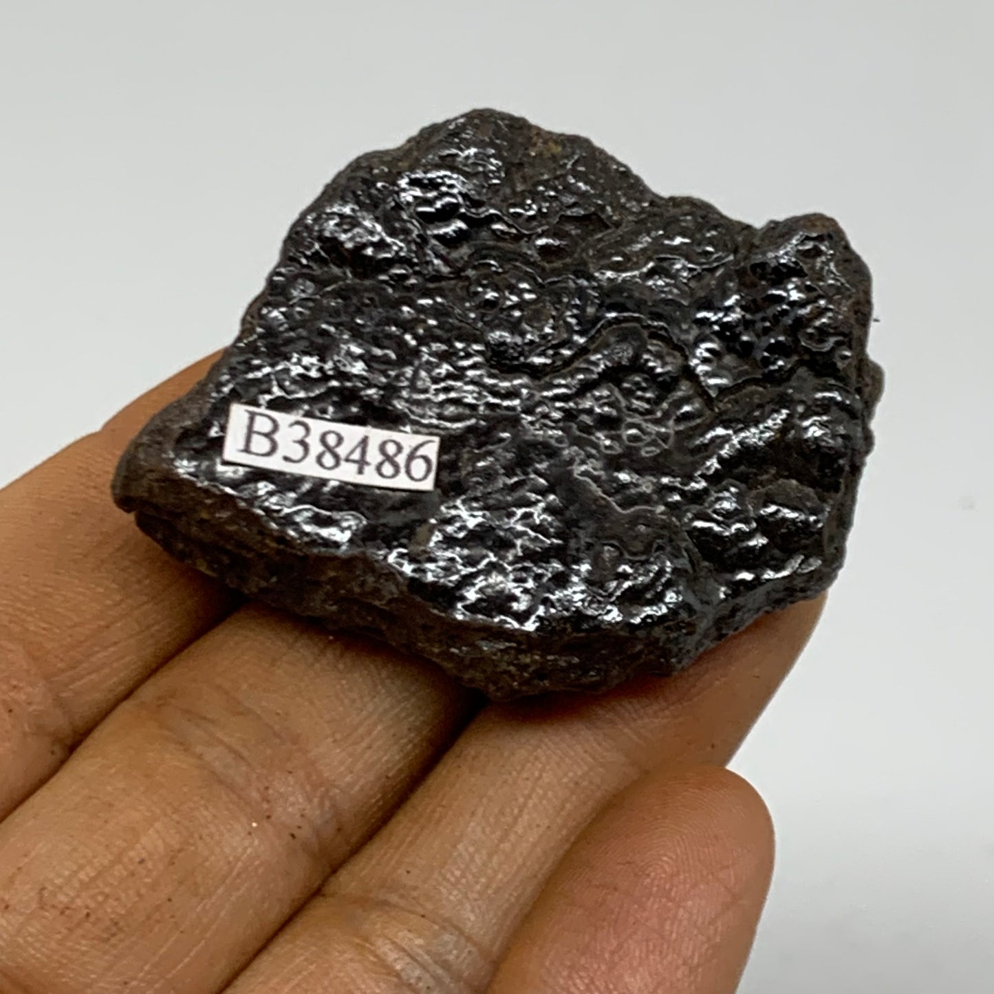 66.3g, 2"x1.6"x0.6", Rough Hematite Botryoidal Mineral Crystal, B38486