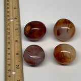 192.5g,1.3"-1.5", 4pcs, Small Red Carnelian Palm-Stone Gem Crystal Polished,B281