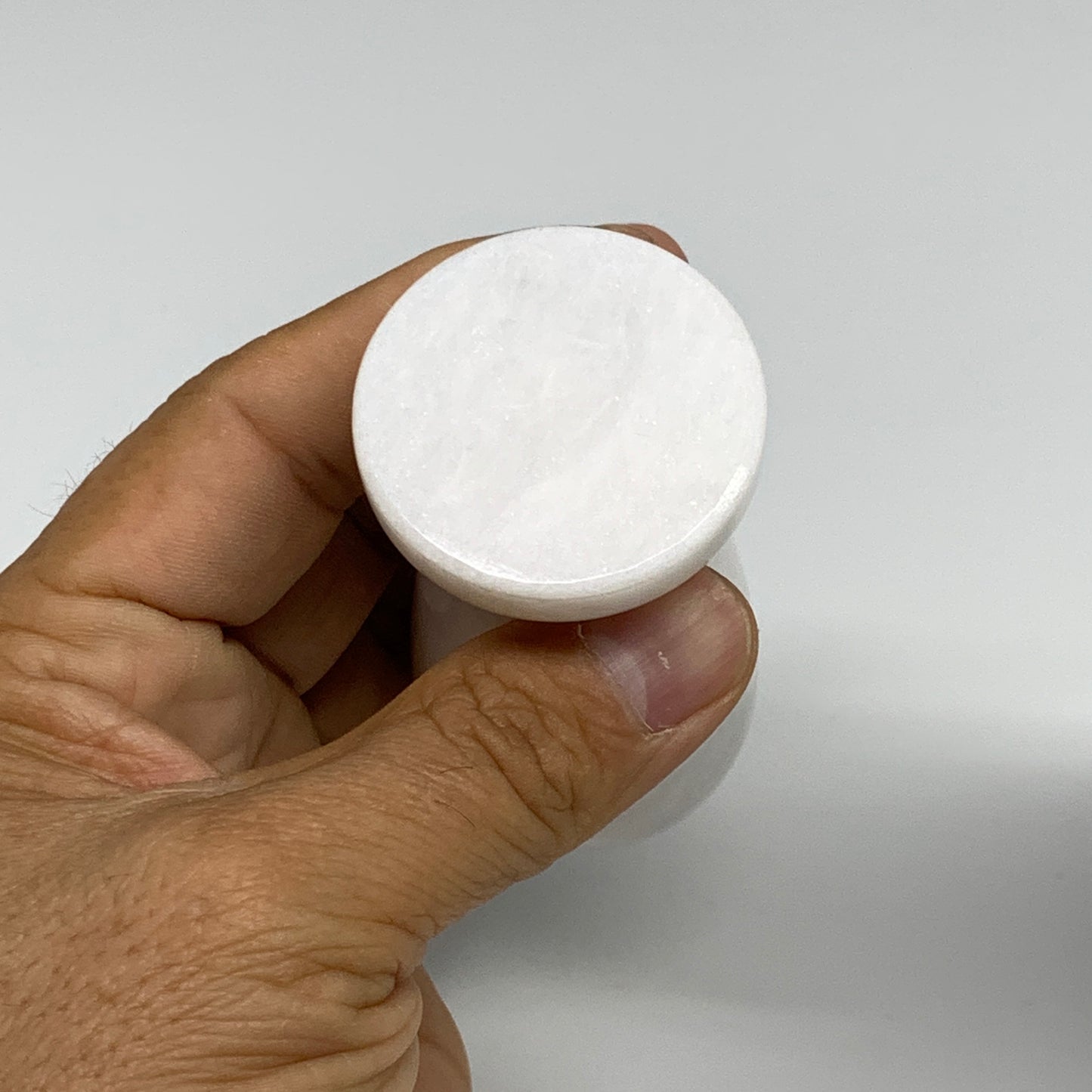 1.44 lbs, 3"x3", Natural Marble Crystal Pestle and Mortar Handmade, B32571