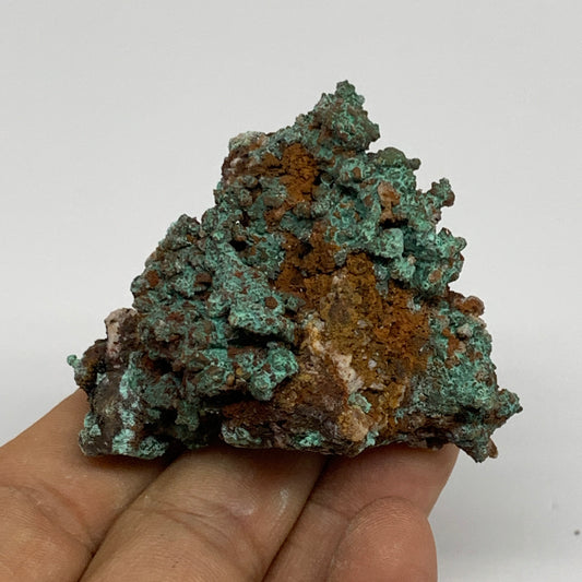 72.1g, 1.8"x2.2"x1.4", Malachite on Native Copper Mineral Specimens, B33959