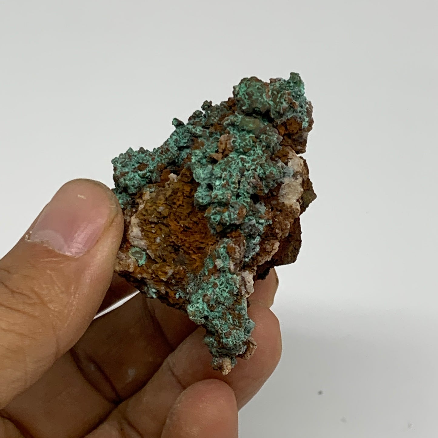 72.1g, 1.8"x2.2"x1.4", Malachite on Native Copper Mineral Specimens, B33959