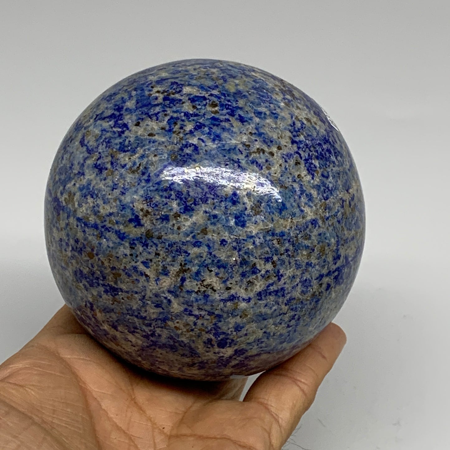 2.76 lbs, 3.7" (93mm), Lapis Lazuli Sphere Ball Gemstone @Afghanistan, B33231