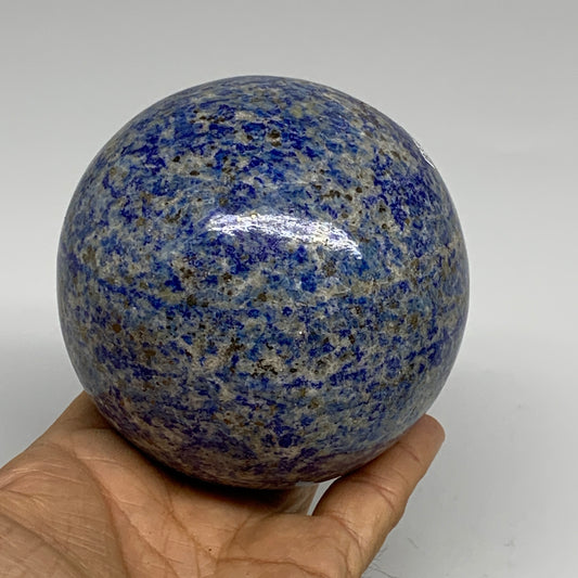 2.76 lbs, 3.7" (93mm), Lapis Lazuli Sphere Ball Gemstone @Afghanistan, B33231