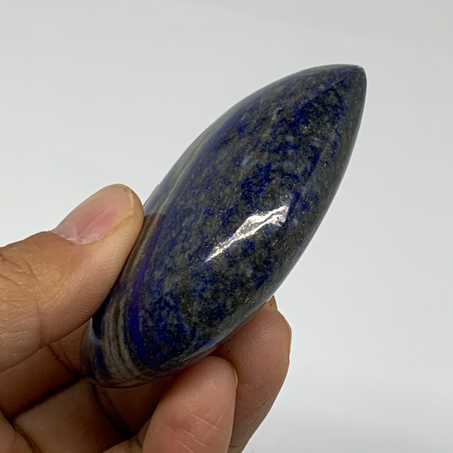 114.3g, 2.5"x1.9"x0.8", Natural Lapis Lazuli Palm Stone @Afghanistan, B36721