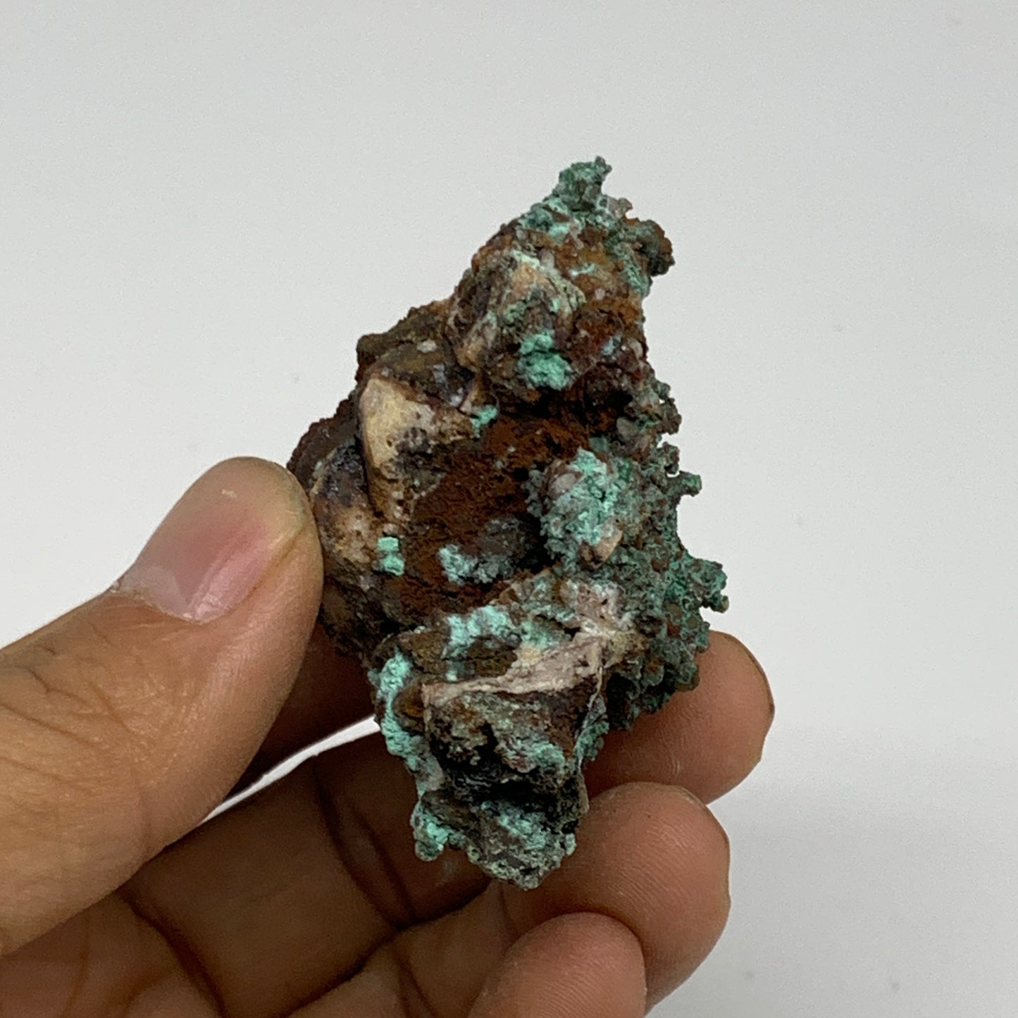 72.1g, 1.8"x2.2"x1.4", Malachite on Native Copper Mineral Specimens, B33959