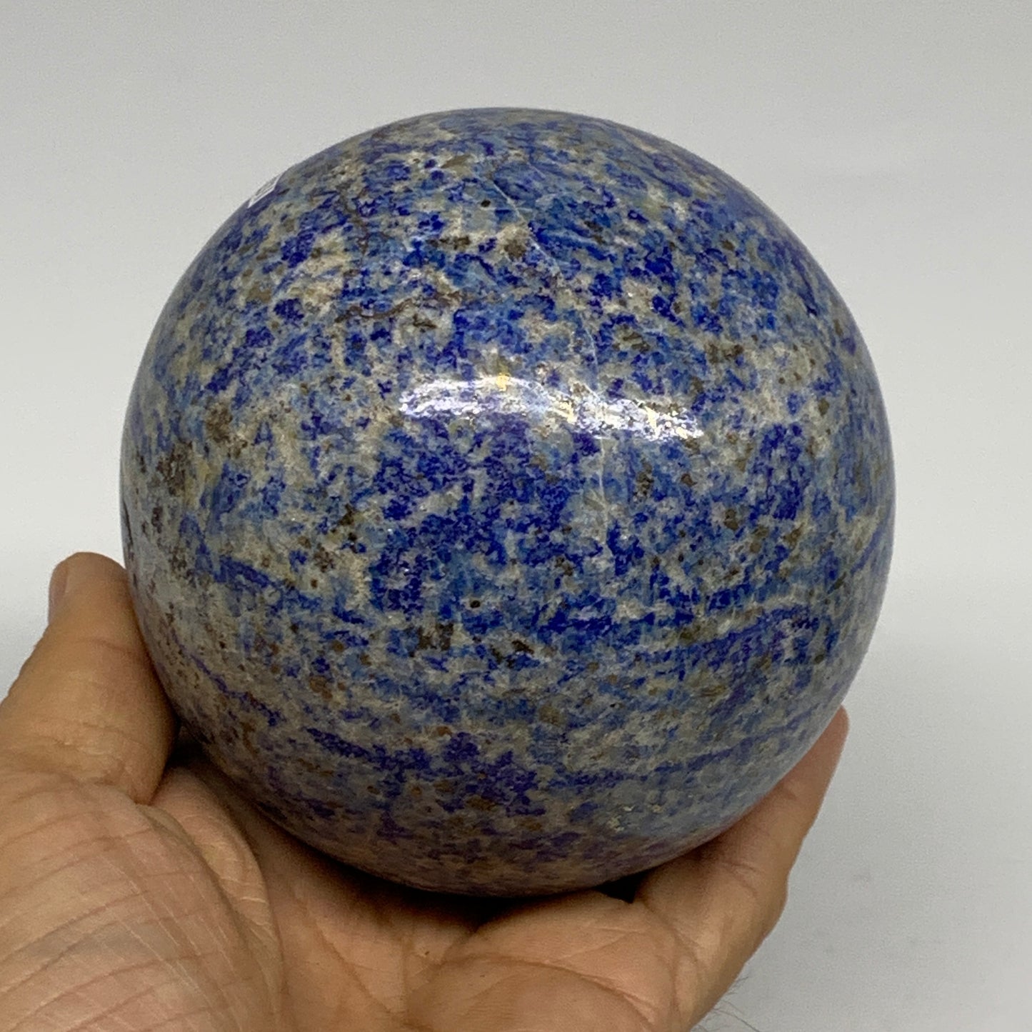 2.76 lbs, 3.7" (93mm), Lapis Lazuli Sphere Ball Gemstone @Afghanistan, B33231