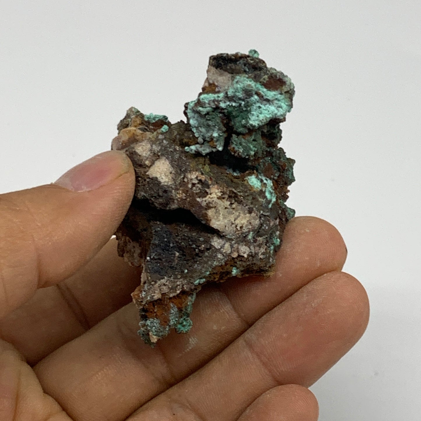 72.1g, 1.8"x2.2"x1.4", Malachite on Native Copper Mineral Specimens, B33959