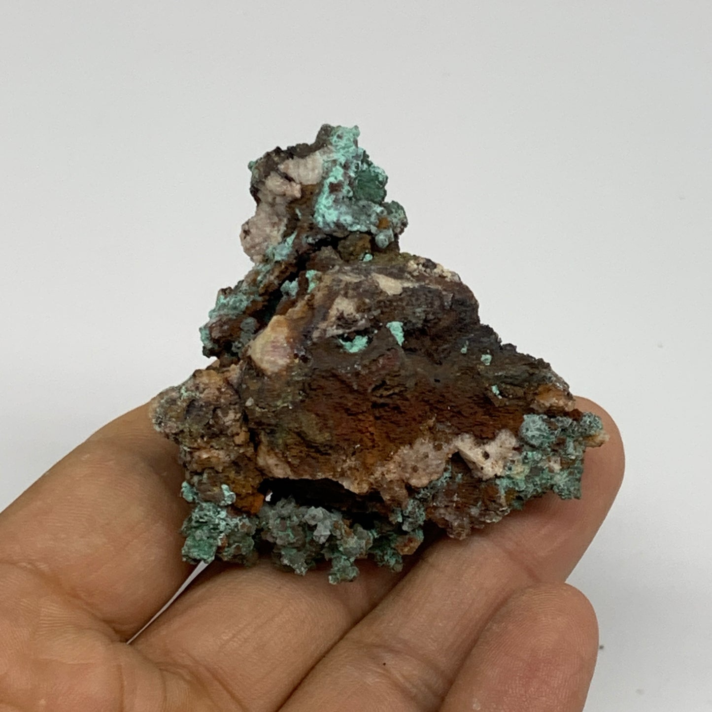 72.1g, 1.8"x2.2"x1.4", Malachite on Native Copper Mineral Specimens, B33959