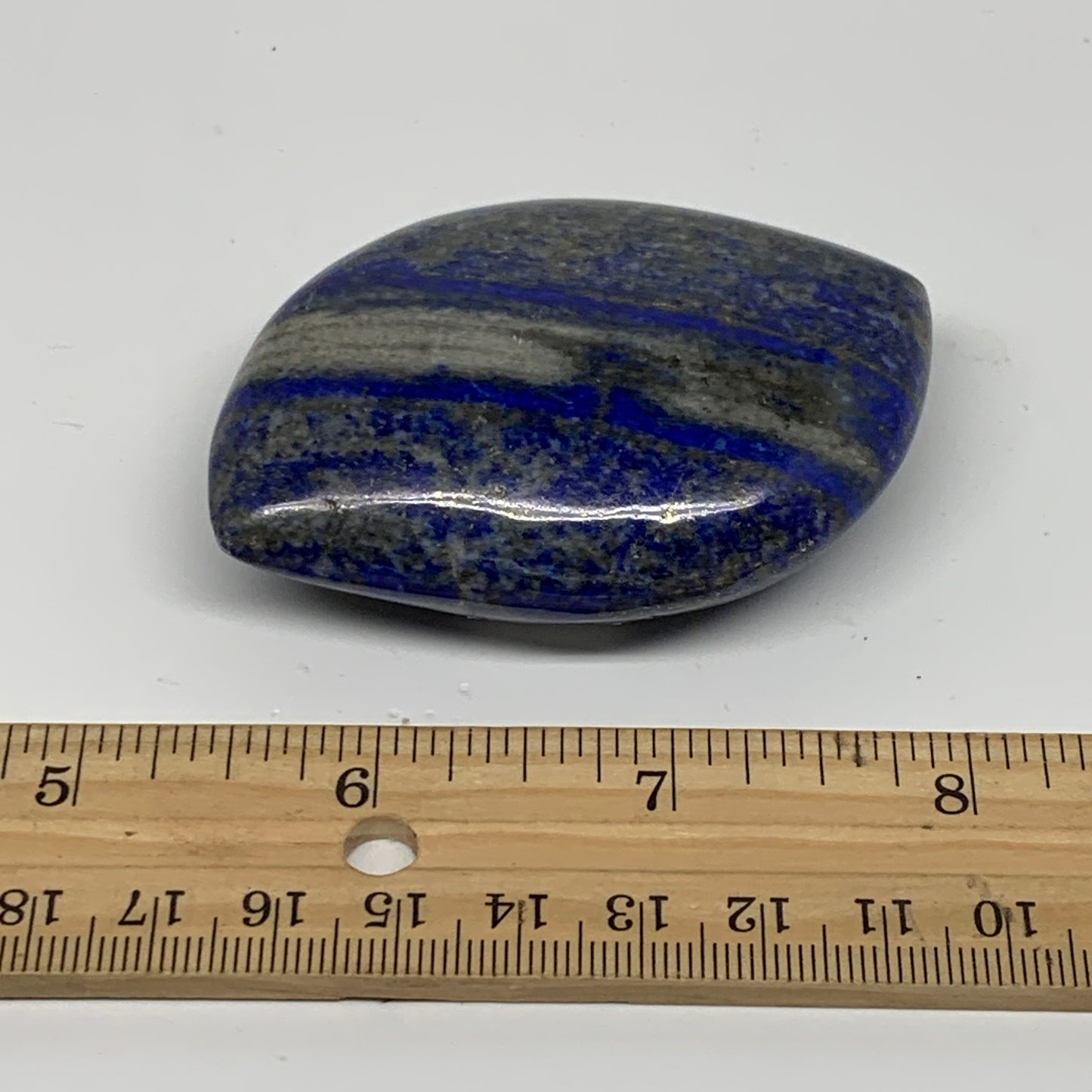 114.3g, 2.5"x1.9"x0.8", Natural Lapis Lazuli Palm Stone @Afghanistan, B36721
