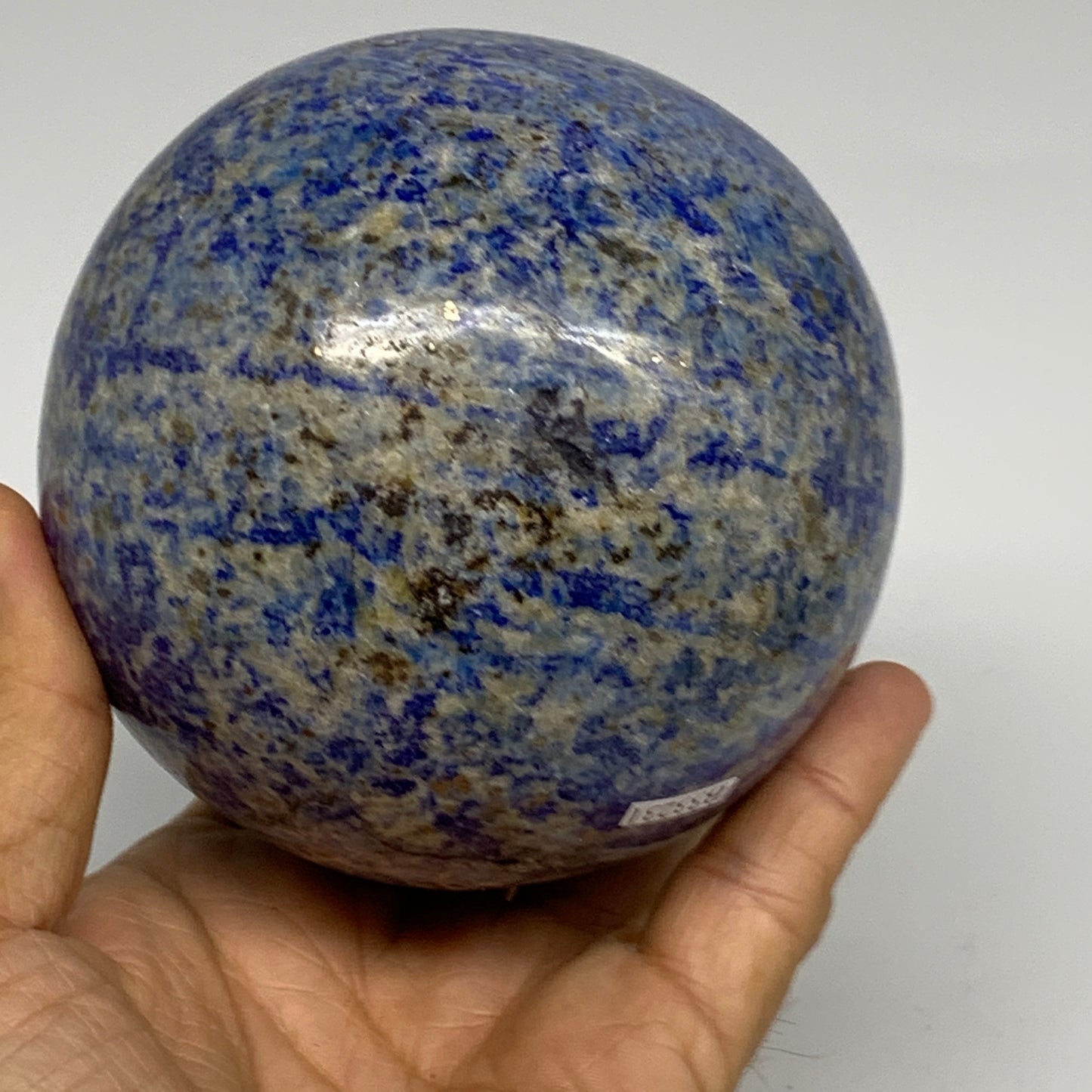 2.76 lbs, 3.7" (93mm), Lapis Lazuli Sphere Ball Gemstone @Afghanistan, B33231