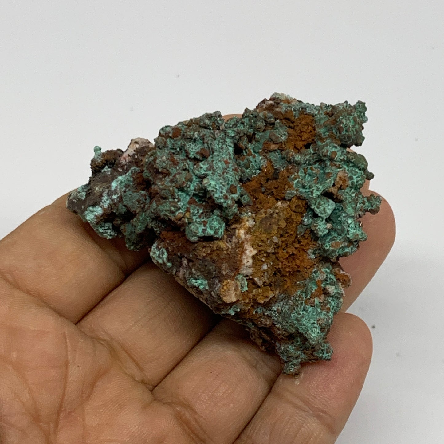 72.1g, 1.8"x2.2"x1.4", Malachite on Native Copper Mineral Specimens, B33959