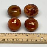 180.7g,1.2"-1.5", 4pcs, Small Red Carnelian Palm-Stone Gem Crystal Polished,B281