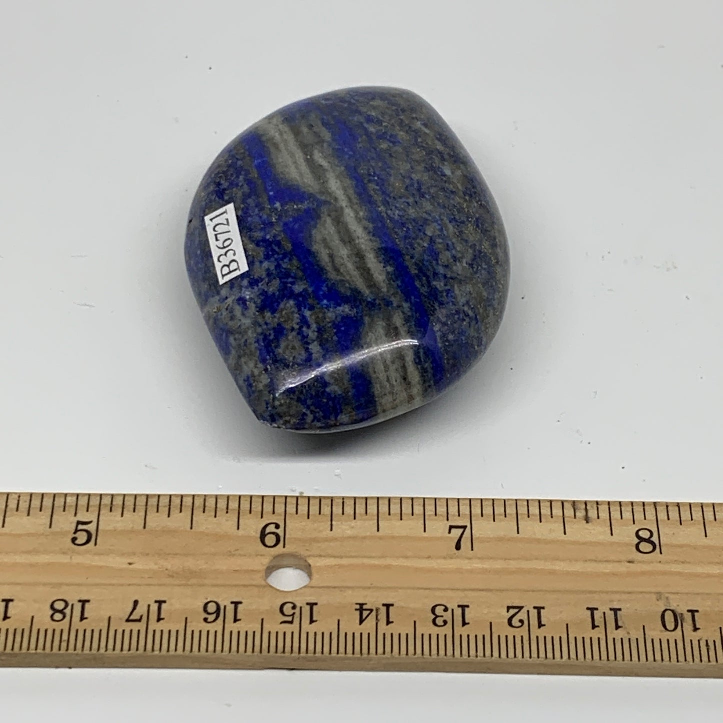 114.3g, 2.5"x1.9"x0.8", Natural Lapis Lazuli Palm Stone @Afghanistan, B36721