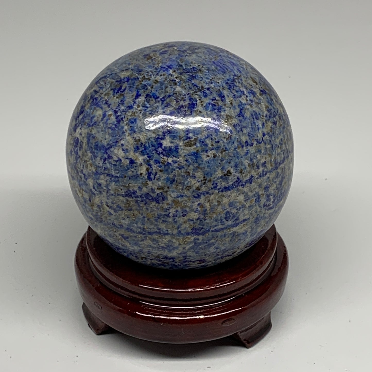 2.76 lbs, 3.7" (93mm), Lapis Lazuli Sphere Ball Gemstone @Afghanistan, B33231