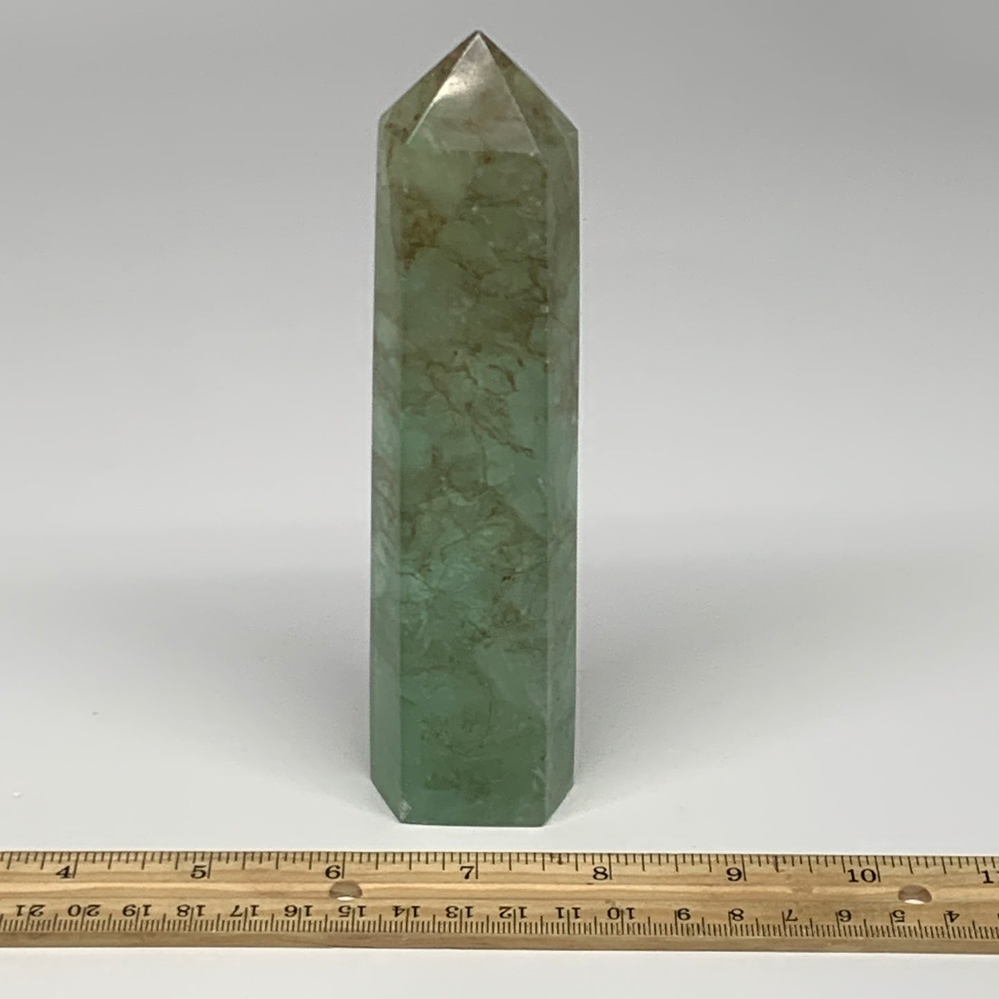 1.02 lbs,  6.3"x1.5"x1.2" Natural Fluorite Tower Obelisk Point Crystal, B29681