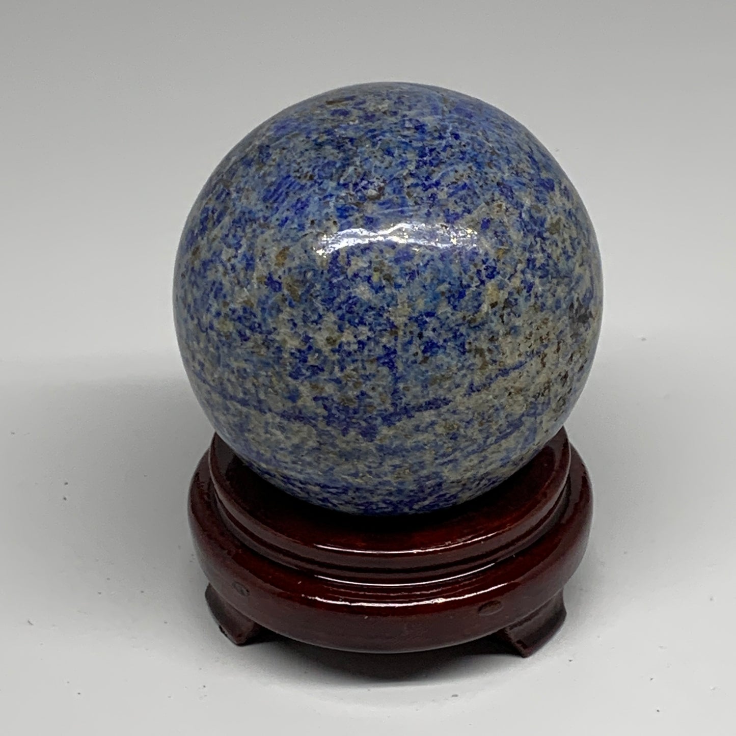 2.76 lbs, 3.7" (93mm), Lapis Lazuli Sphere Ball Gemstone @Afghanistan, B33231