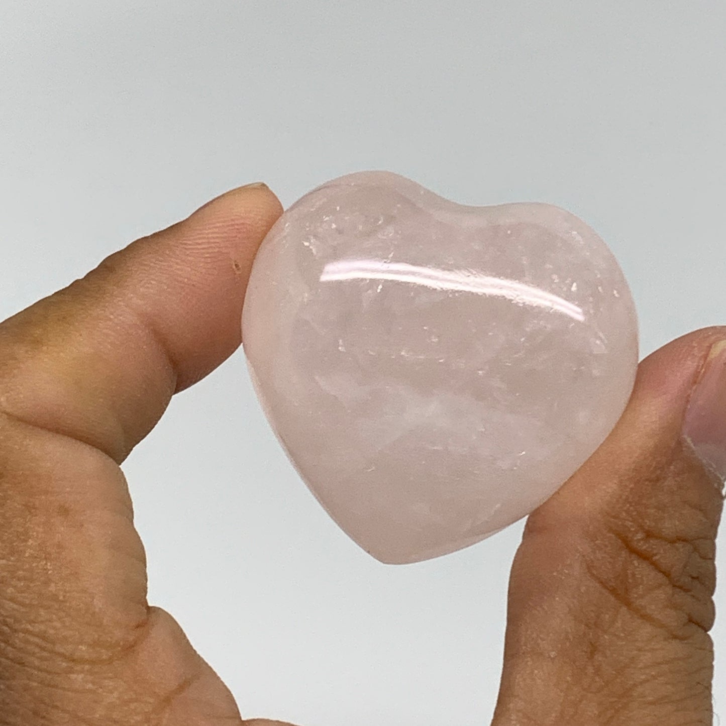 137.5g, 1.5"-1.5", 3pcs,  Rose Quartz Heart Healing Crystal @Madagascar, B34588