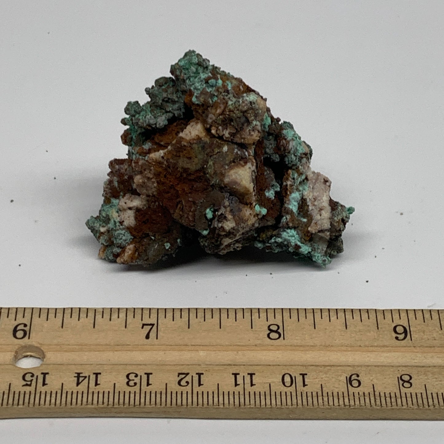 72.1g, 1.8"x2.2"x1.4", Malachite on Native Copper Mineral Specimens, B33959
