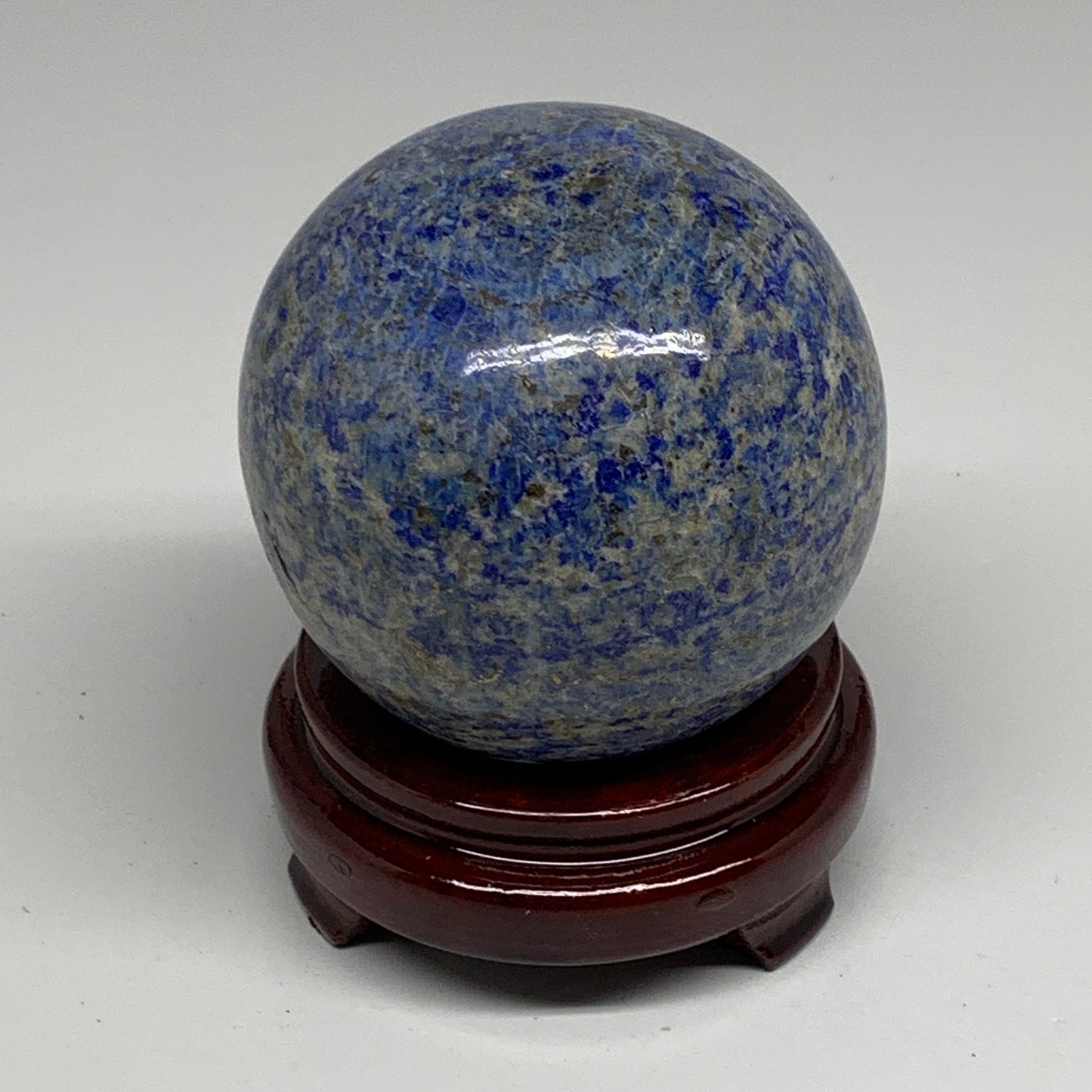 2.76 lbs, 3.7" (93mm), Lapis Lazuli Sphere Ball Gemstone @Afghanistan, B33231