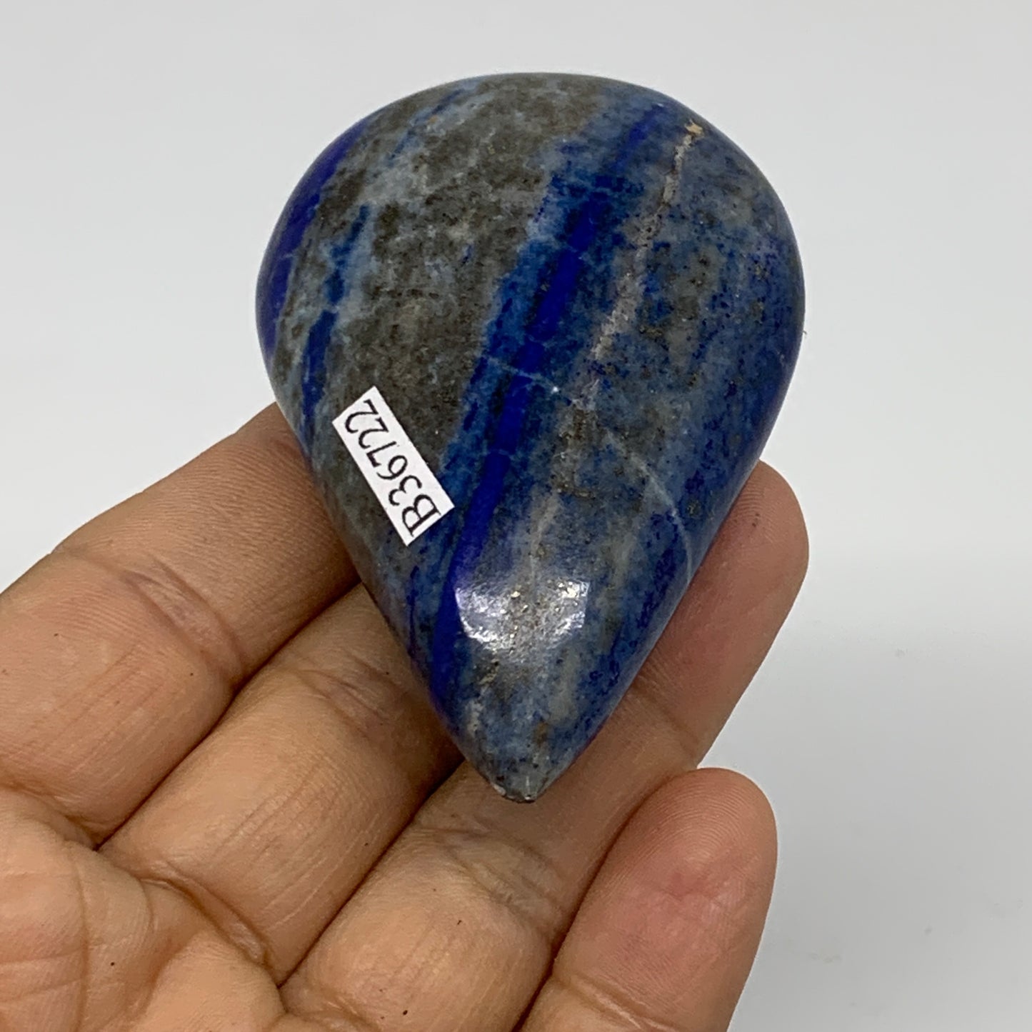 103.8g, 2.8"x1.8"x0.9", Natural Lapis Lazuli Palm Stone @Afghanistan, B36722
