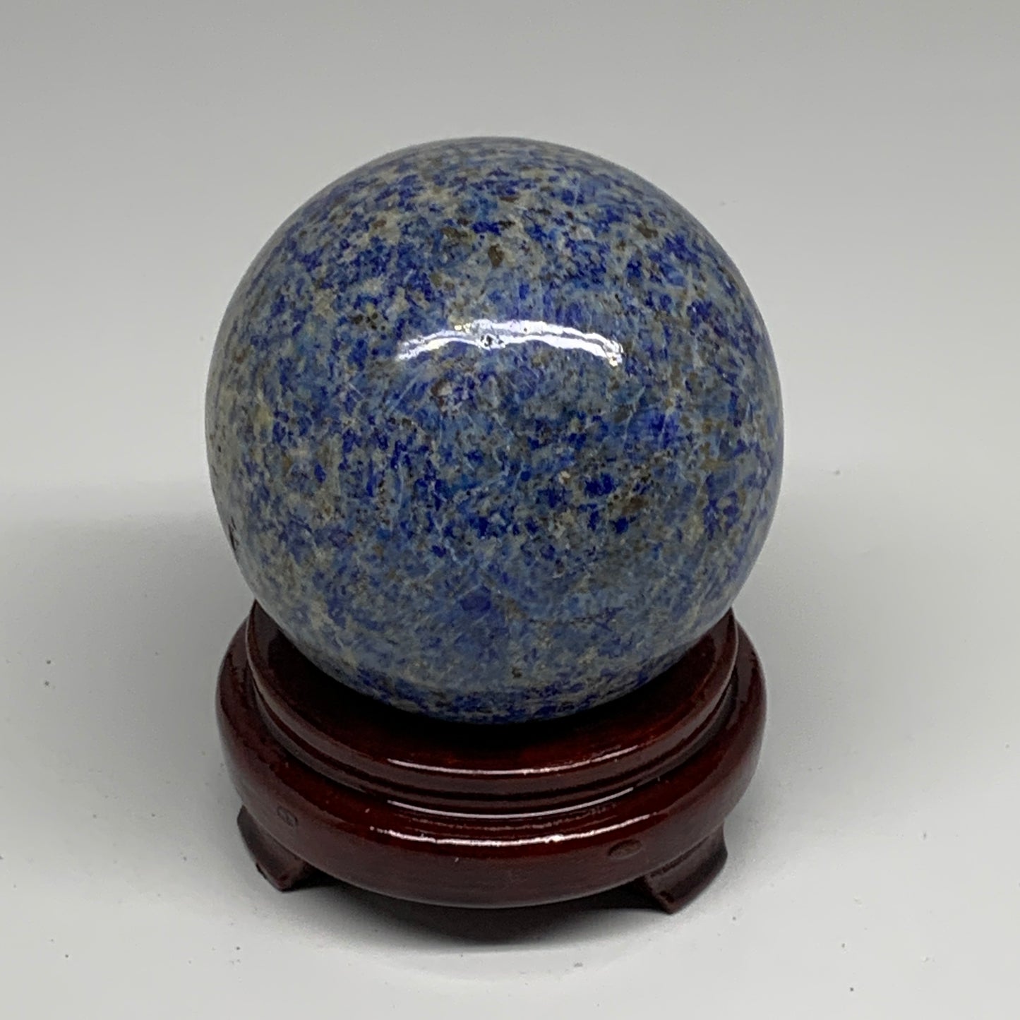 2.76 lbs, 3.7" (93mm), Lapis Lazuli Sphere Ball Gemstone @Afghanistan, B33231
