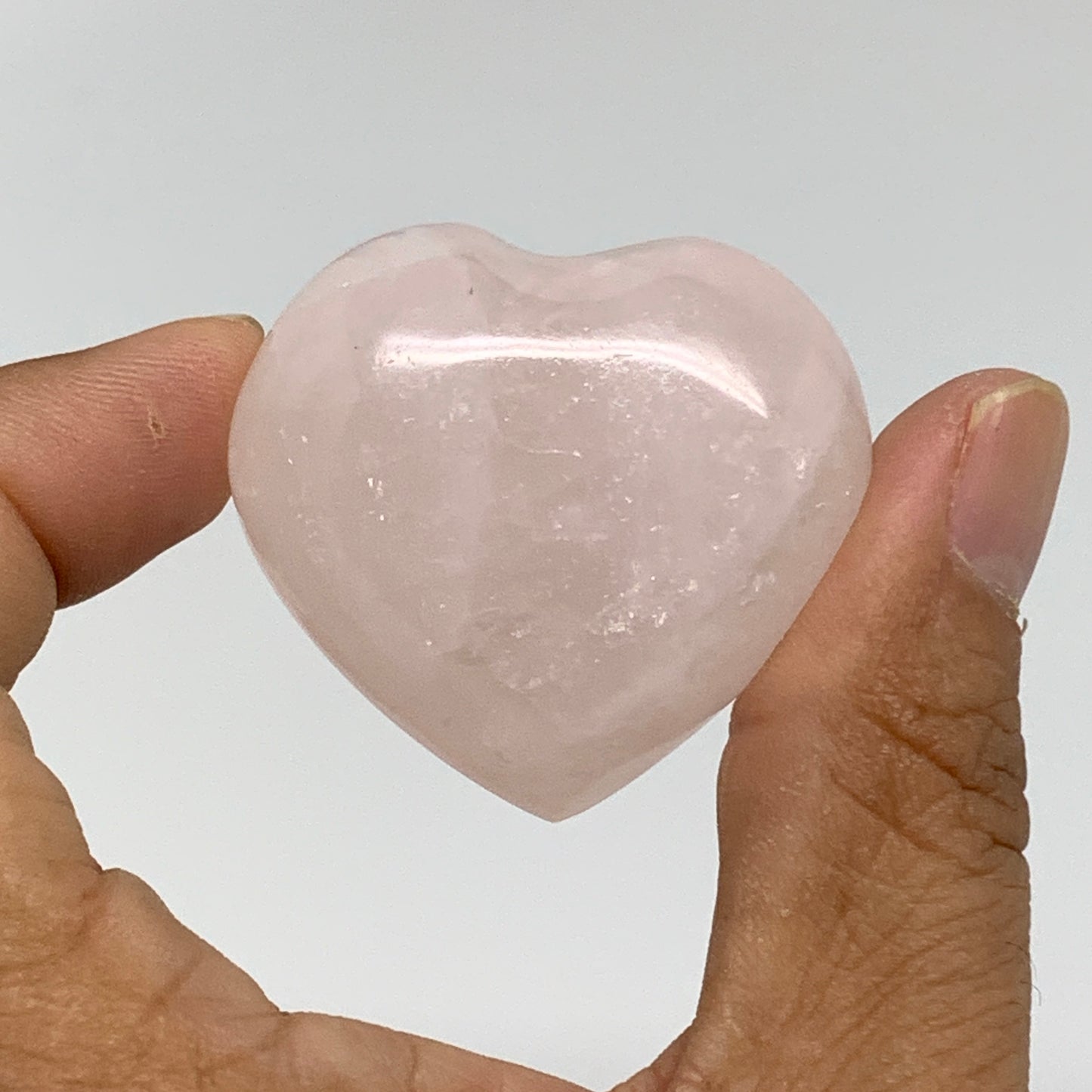 137.5g, 1.5"-1.5", 3pcs,  Rose Quartz Heart Healing Crystal @Madagascar, B34588