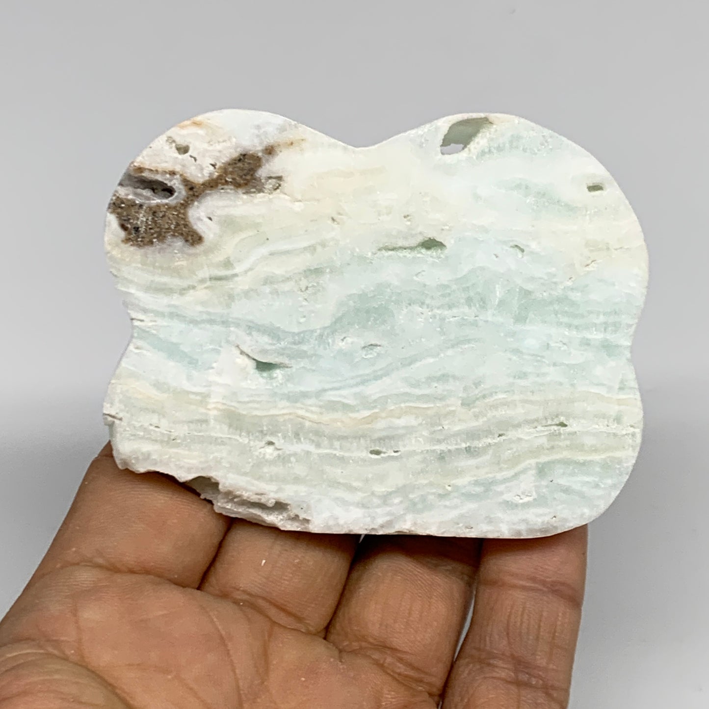 93.7g, 2.8"x2.2"x0.4", Natural Caribbean Calcite Cloud Crystal @Afghanistan, B31