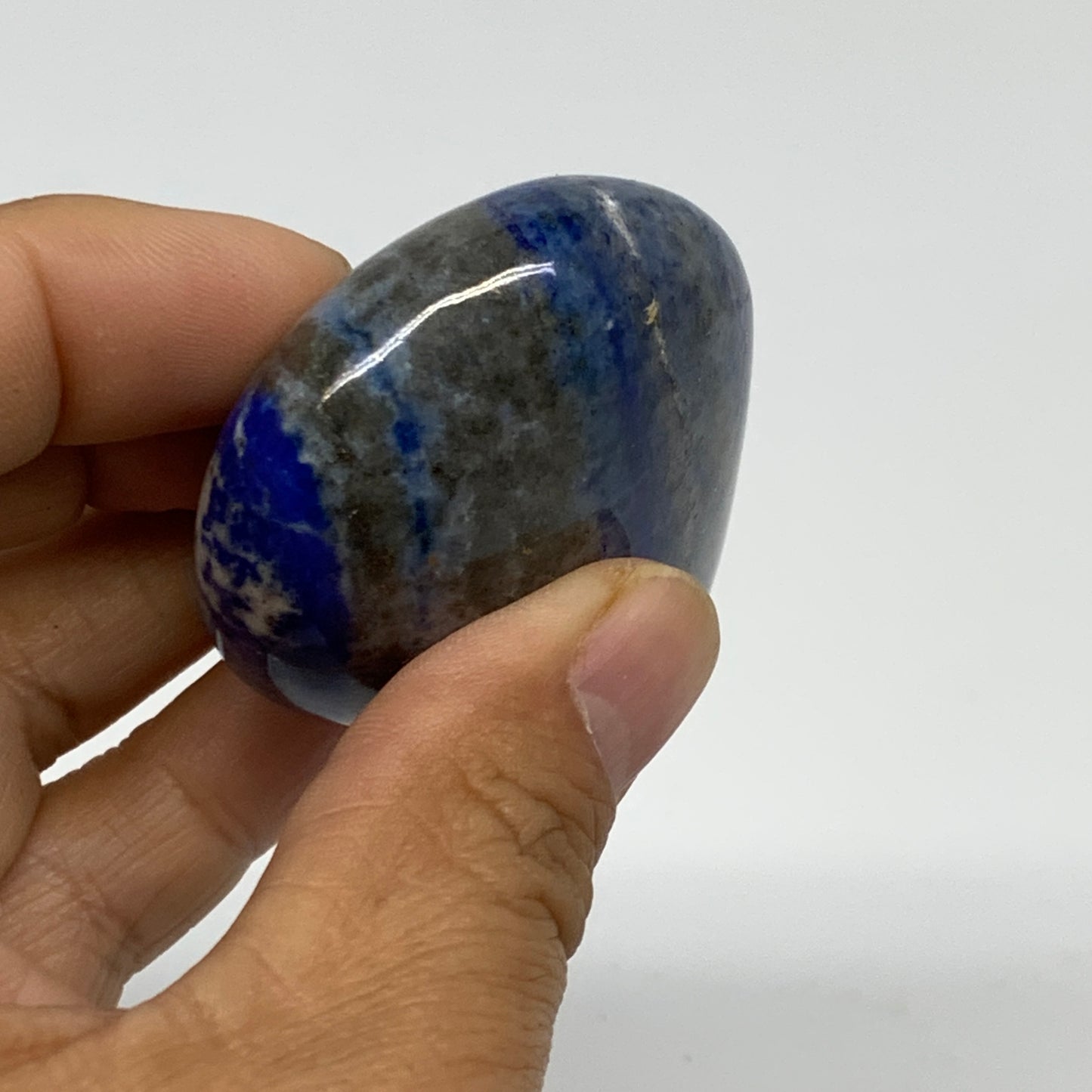 103.8g, 2.8"x1.8"x0.9", Natural Lapis Lazuli Palm Stone @Afghanistan, B36722
