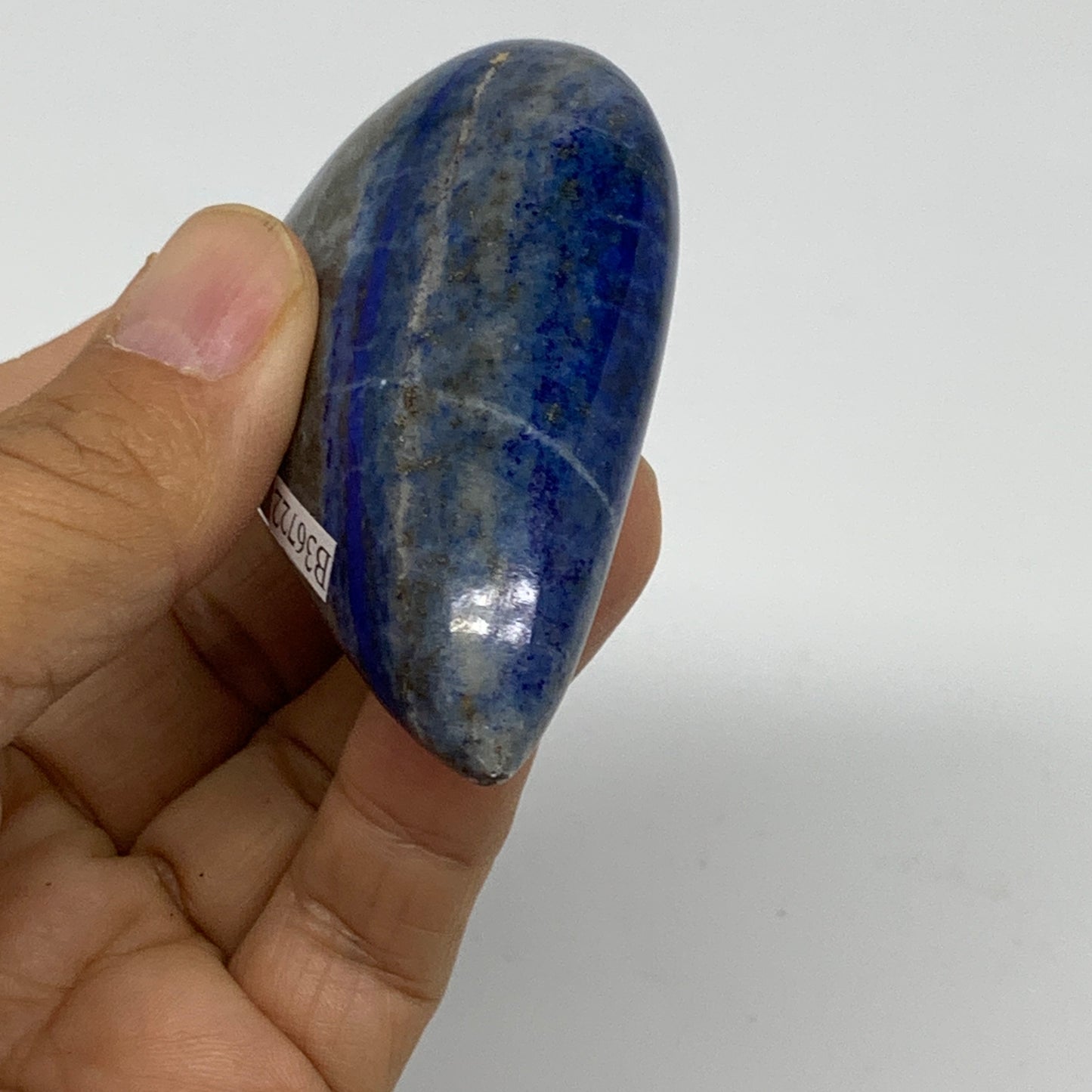 103.8g, 2.8"x1.8"x0.9", Natural Lapis Lazuli Palm Stone @Afghanistan, B36722