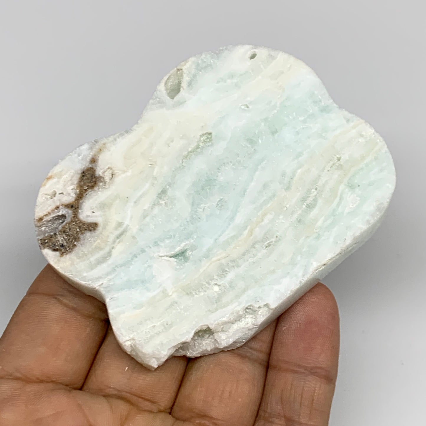 93.7g, 2.8"x2.2"x0.4", Natural Caribbean Calcite Cloud Crystal @Afghanistan, B31