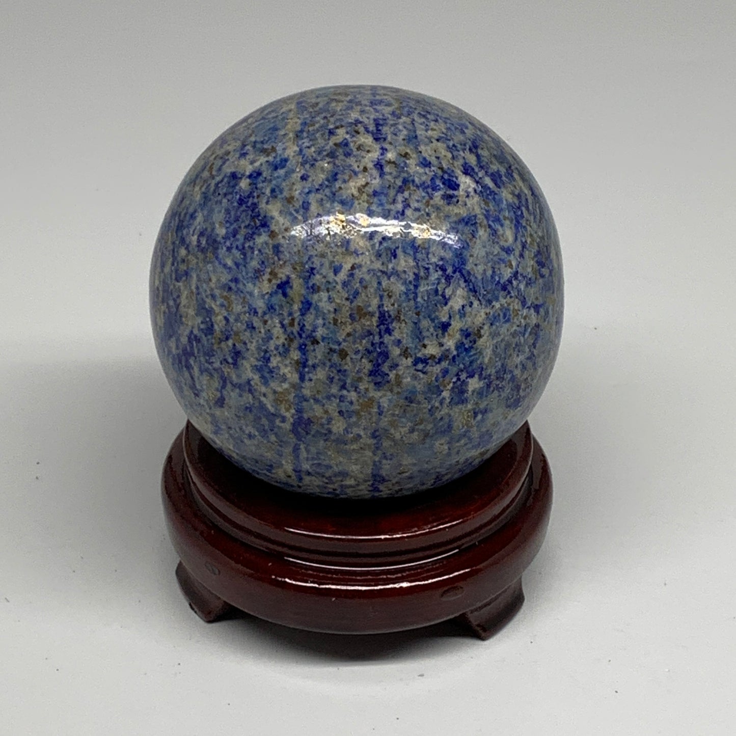 2.76 lbs, 3.7" (93mm), Lapis Lazuli Sphere Ball Gemstone @Afghanistan, B33231