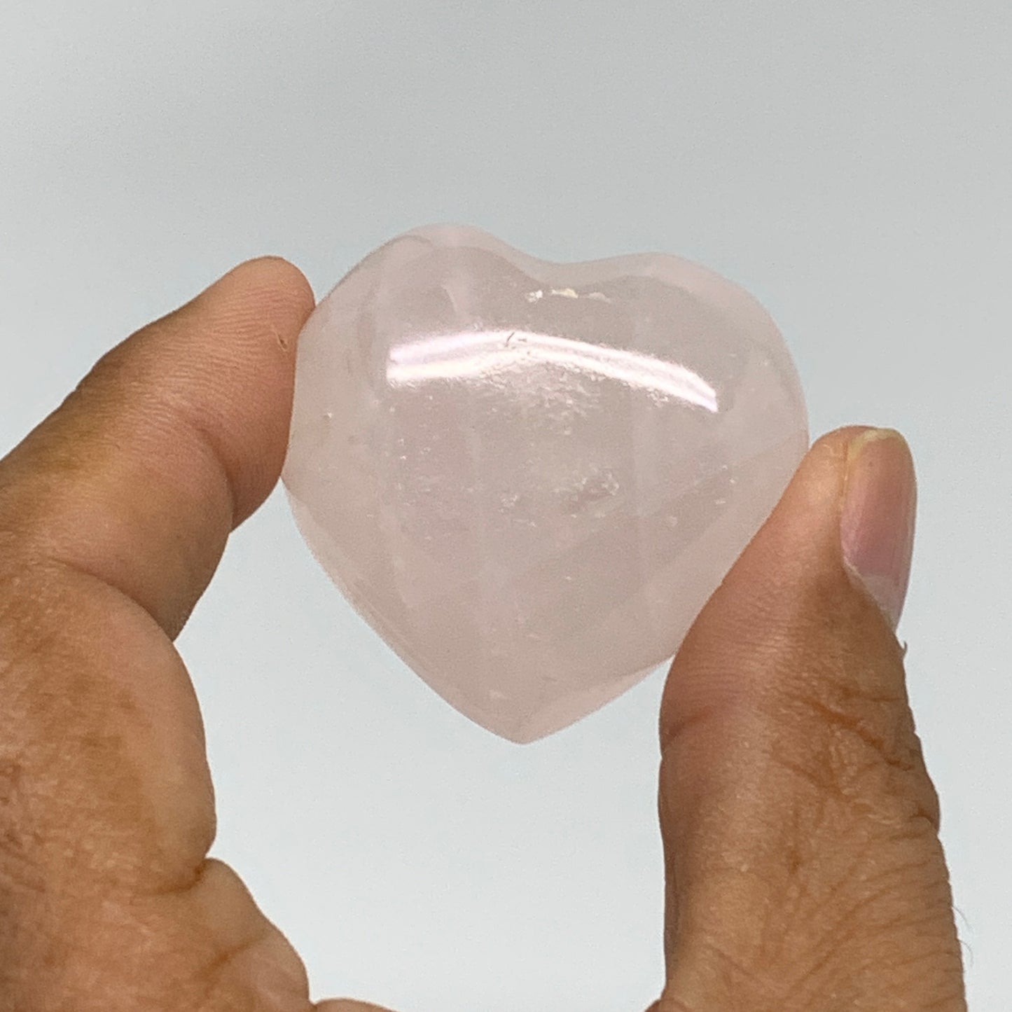 137.5g, 1.5"-1.5", 3pcs,  Rose Quartz Heart Healing Crystal @Madagascar, B34588