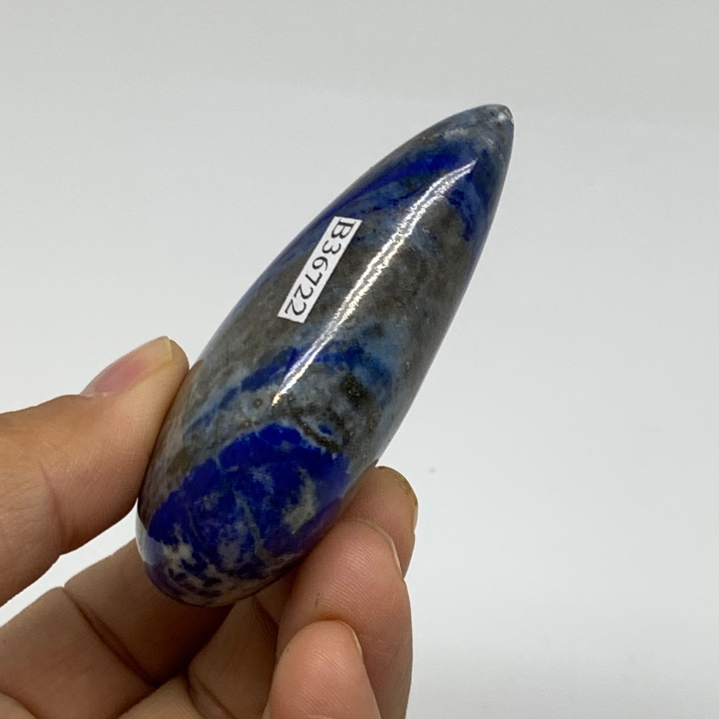 103.8g, 2.8"x1.8"x0.9", Natural Lapis Lazuli Palm Stone @Afghanistan, B36722