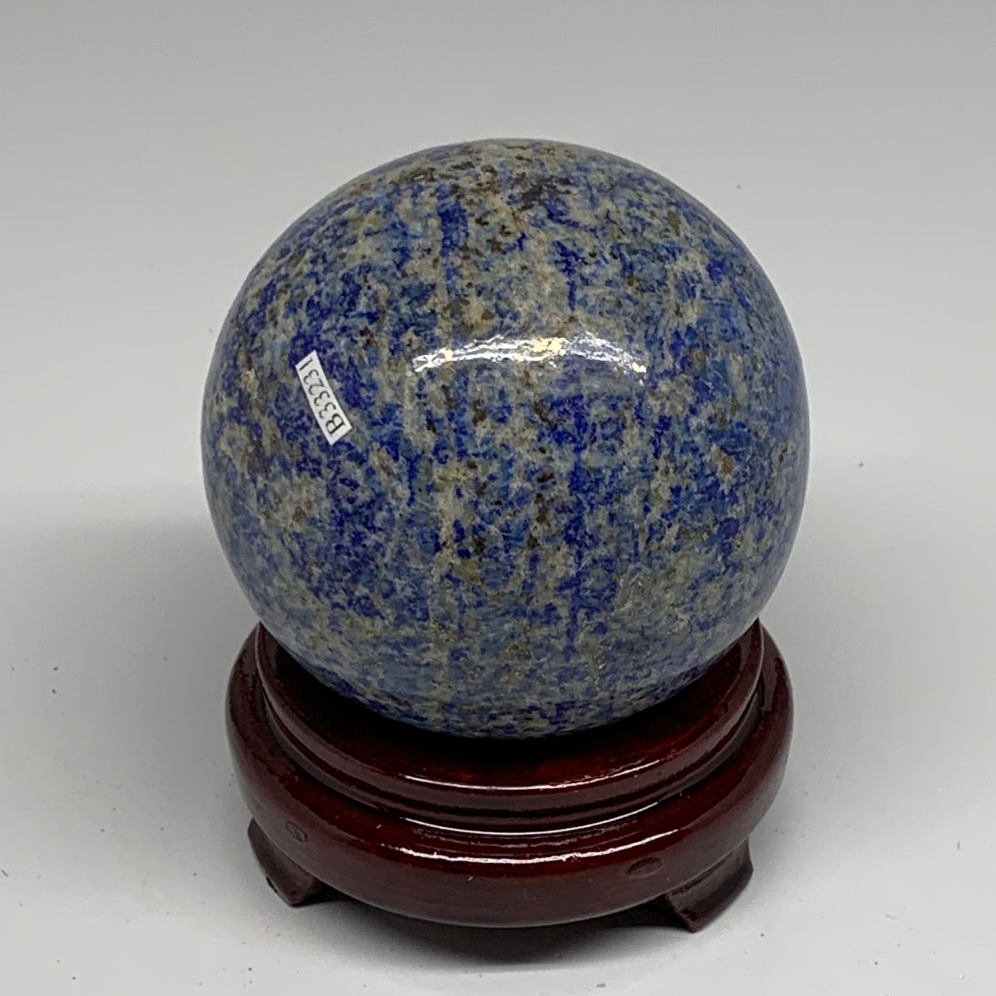 2.76 lbs, 3.7" (93mm), Lapis Lazuli Sphere Ball Gemstone @Afghanistan, B33231