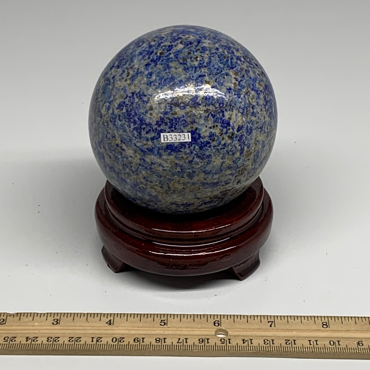 2.76 lbs, 3.7" (93mm), Lapis Lazuli Sphere Ball Gemstone @Afghanistan, B33231