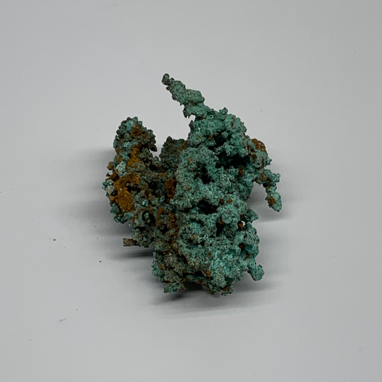 80g, 2.5"x1.8"x1.6", Malachite on Native Copper Mineral Specimens, B33960