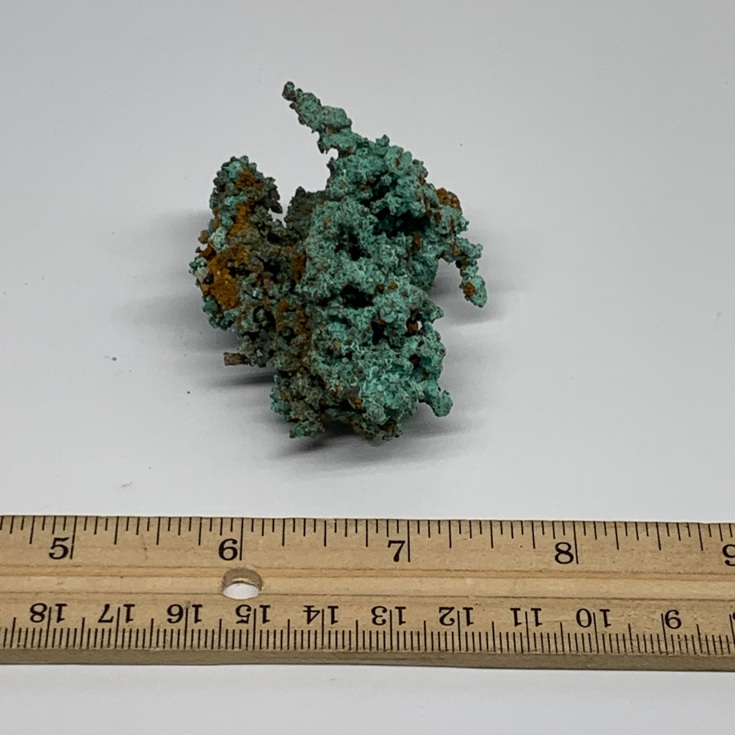 80g, 2.5"x1.8"x1.6", Malachite on Native Copper Mineral Specimens, B33960
