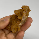 63.4g, 2.6"x1.8"x1.2", Orange Quartz Cluster Crystal Terminated @Brazil, B28934