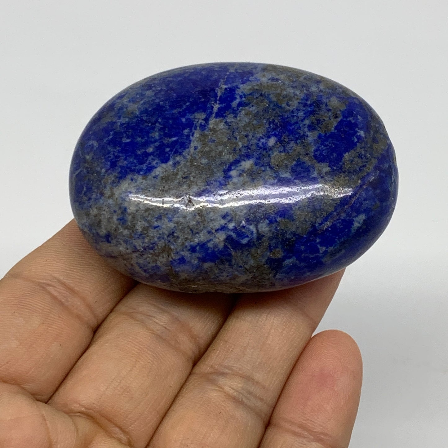 115.7g, 2.3"x1.7"x1", Natural Lapis Lazuli Palm Stone @Afghanistan, B36724